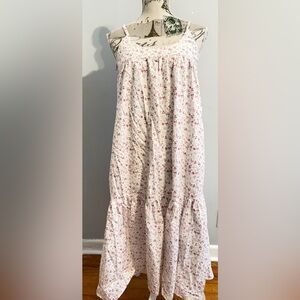 Women's Nightgown Petite Plum Floral Print